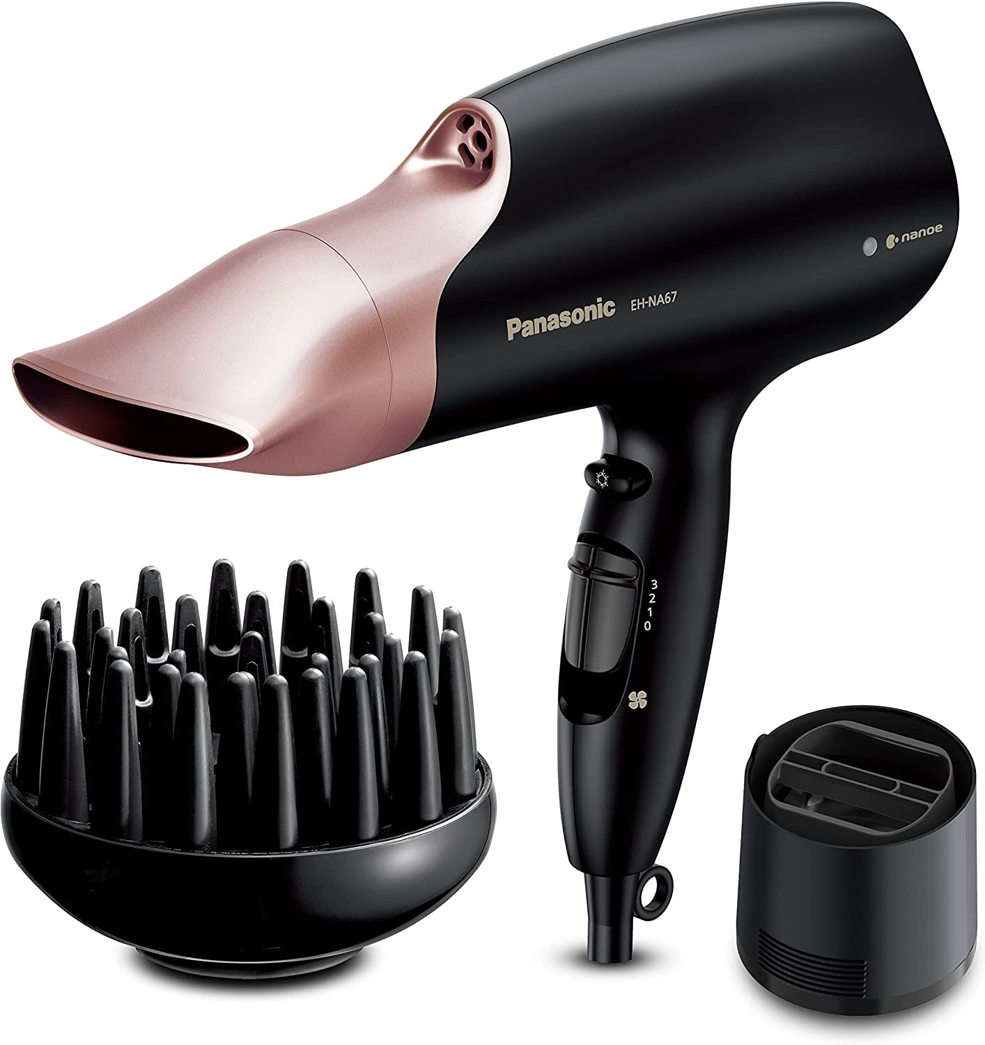 Panasonic EH-NA67 nanoe Hair Dryer with Diffuser and Oscillating Nozzl