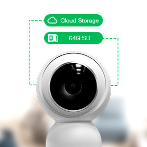 ENER-J Indoor Security Camera System Wireless with Motion Sensor, Night Vision, 360 Degree Pan Tilt Zoom, 720P