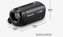Panasonic HC-V380EB-K Full-HD Handheld Video Camera with 50x Optical Zoom