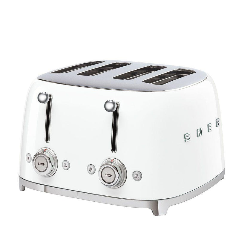 Smeg WKF01 Whistling Stovetop Kettle & TSF03 4-Slice Toaster Bundle