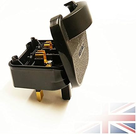 50-Pack Schuko  Euro Plug Converter Plug (SCP3) (European to UK) 13A Black - Complies with BS5733 and BS1363