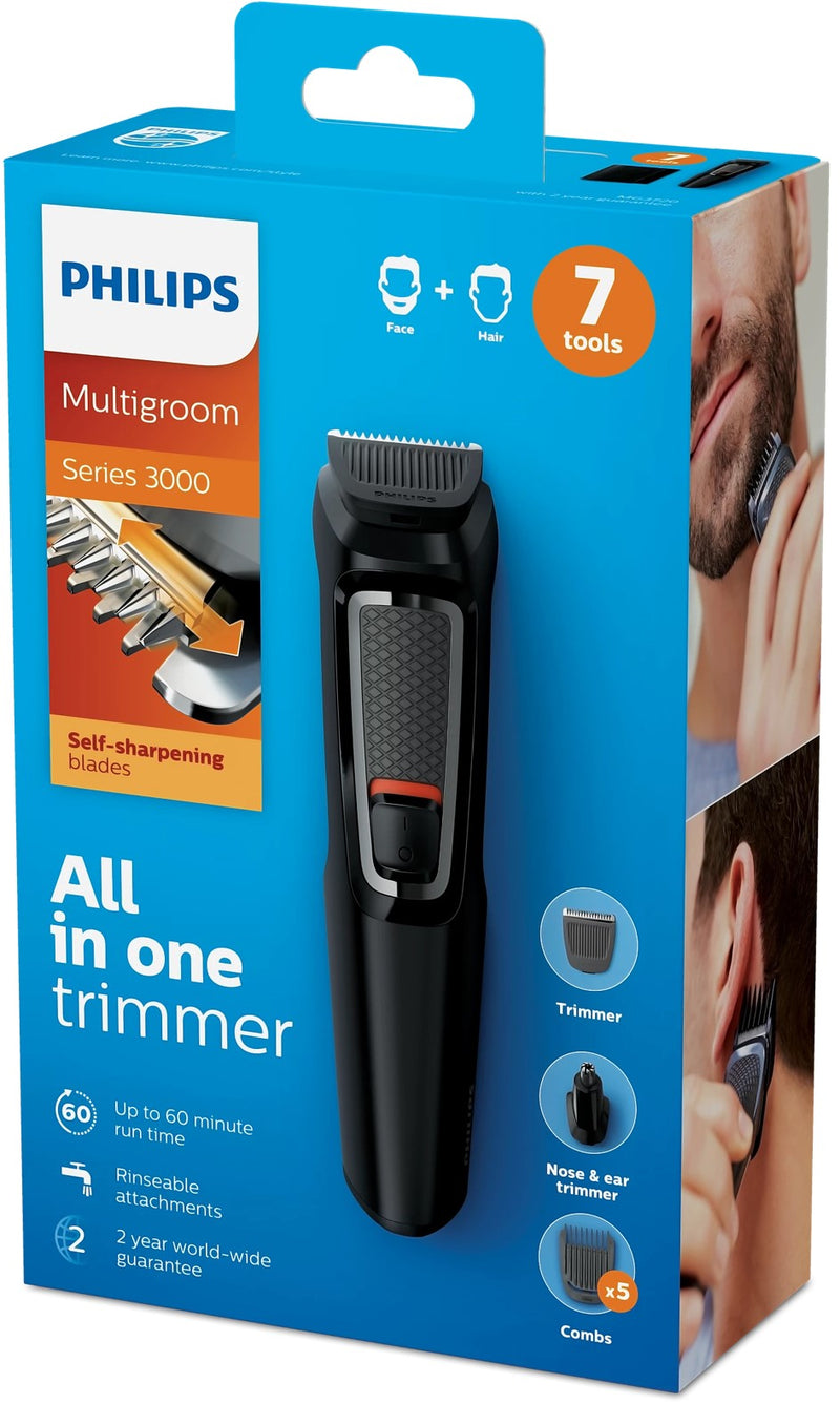 Philips MG3720/33 Multigroom Series 3000 7-in-1 Face and Hiar Trimmer
