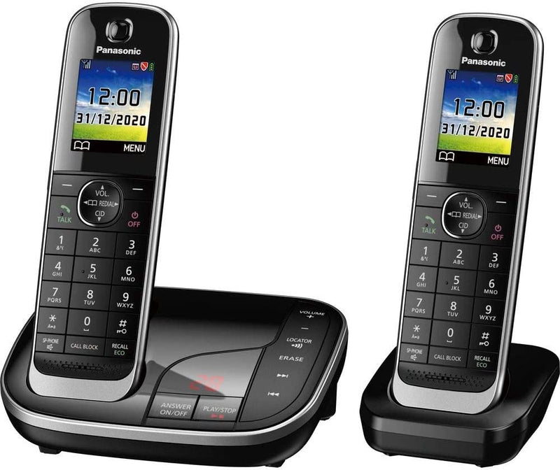 Panasonic KX-TGJ422EB Digital Cordless Telephone with Nuisance Call Blocker and Answering Machine, Twin Dect