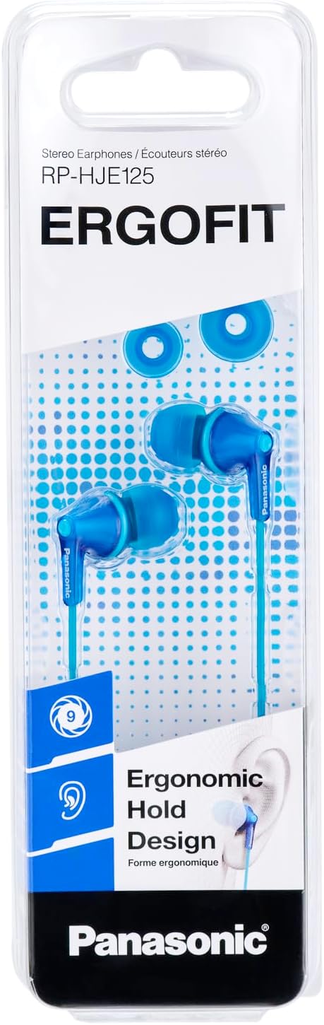 Panasonic RP-HJE125E Ergofit Wired In-Ear Earphones