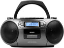Aiwa BBTC-550BK Portable Radio with CD Bluetooth and USB Cassette Recorder - Black