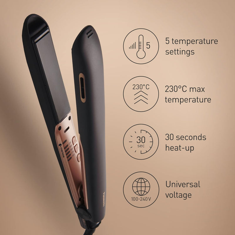 Panasonic EH-HS99 Nanoe Ceramic Hair Straightener for Improved Shine with Temperature Control