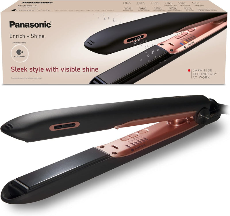 Panasonic EH-NE85 Heat Protection Hair Dryer & EH-HS99 Nanoe Ceramic Hair Straightener Bundle Set - Free Gift RRP £10!