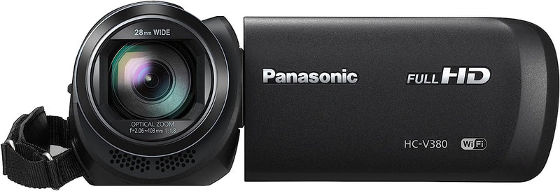 Panasonic HC-V380EB-K Full-HD Handheld Video Camera with 50x Optical Zoom