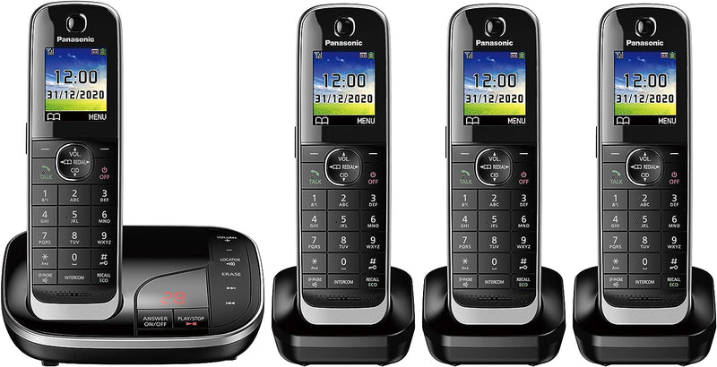 Panasonic KX-TGJ324EB Quad Handset Cordless Phone