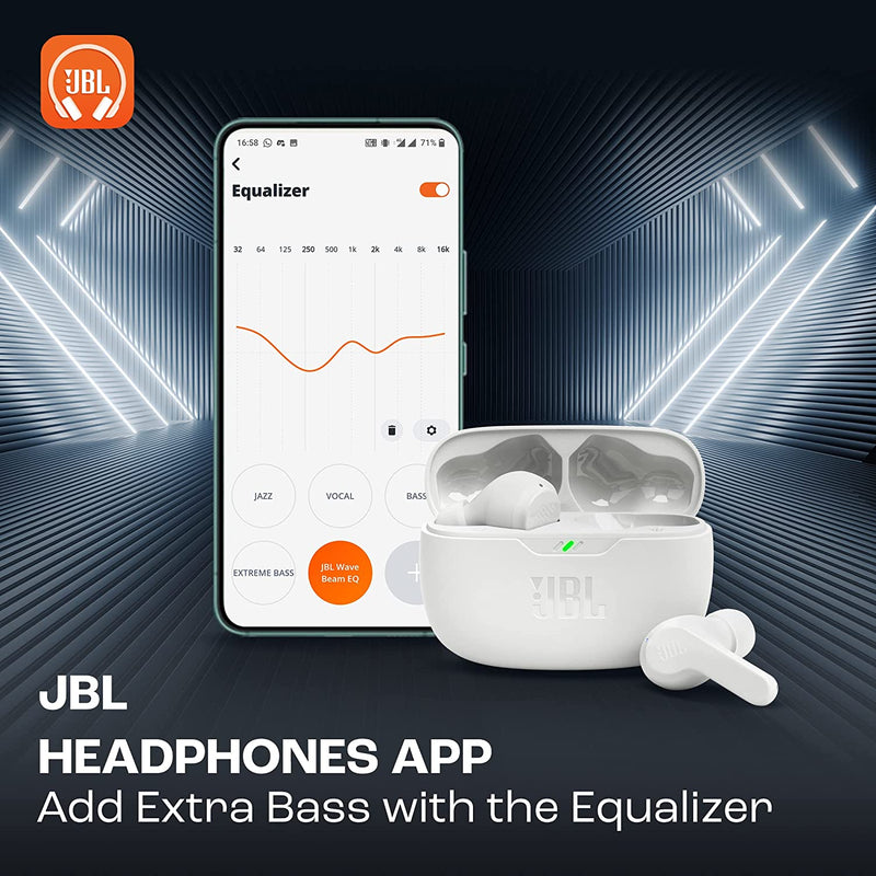JBL Wave Beam with In-Ear and Waterproofing IPX2 Earbuds Wireless IP54