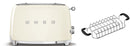 Smeg TSF01 2 Slice Toaster + TSBW01 Bun Warmer Bundle