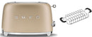 Smeg TSF01 Matte 2 Slice Toaster + TSBW01 Bun Warmer Bundle