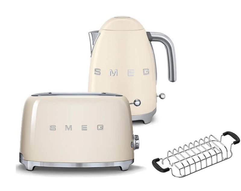 Smeg KLF03 Kettle + TSF01 Toaster + TSBW01 Bun Warmer Bundle