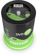 Maxell DVD+R 4.7 GB 16X 120 Min Video – 100 Pack