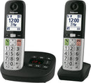 Panasonic KX-TGU432EB Digital Cordless Landline Phone, Answering Machine, 2 Handsets - Free Gift RRP £10!