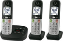 Panasonic KX-TGU433EB Digital Cordless Landline Phone, Answering Machine, 3 Handsets - Free Gift RRP £15!