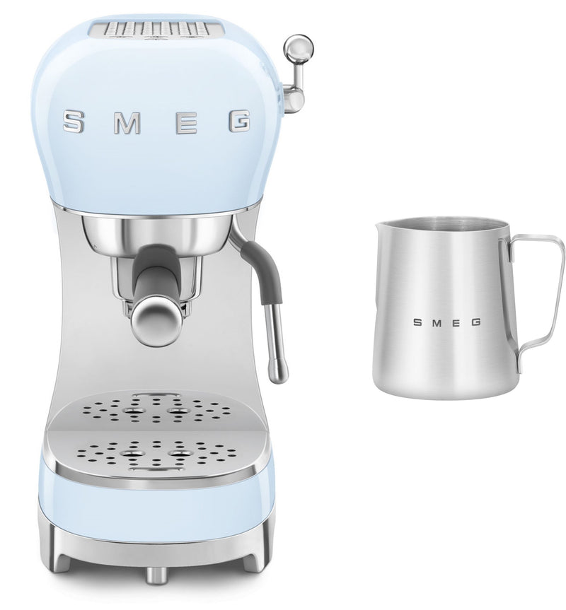 Smeg ECF02 Espresso Machine + CMMJ01 Milk Frothing Jug Bundle