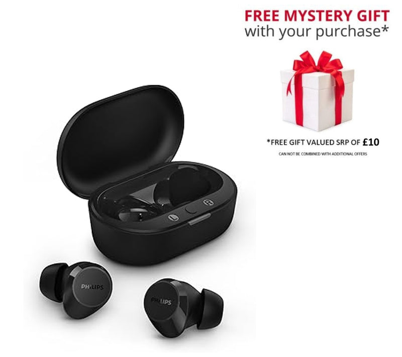 Philips TAT1209 True Wireless Earphones with Portable Charging Case - Free Gift RRP £10!