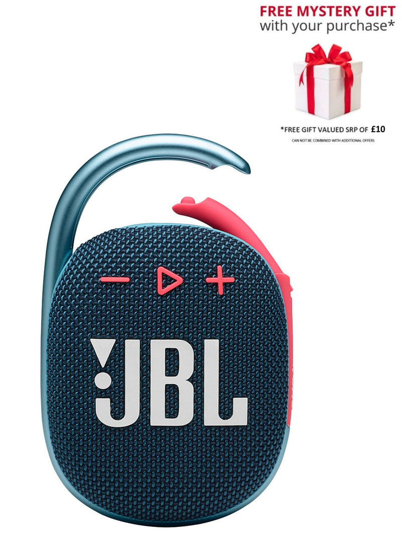 JBL Clip 4 Ultra-portable IPX7 Waterproof Speaker - Free Gift RRP £10!