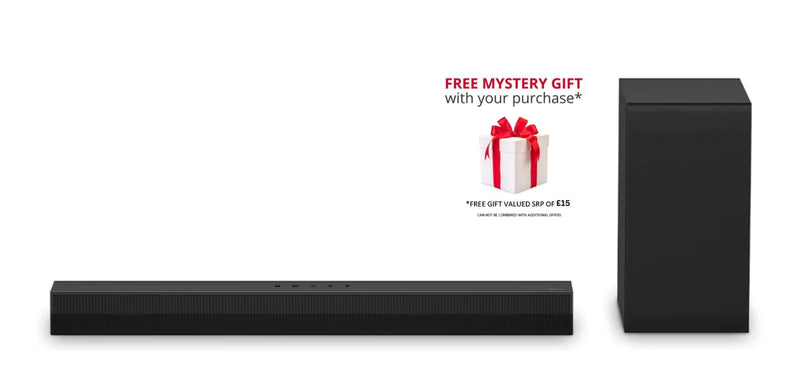 LG US40T Bluetooth Soundbar with Wireless Subwoofer Black - Free Gift RRP £15!