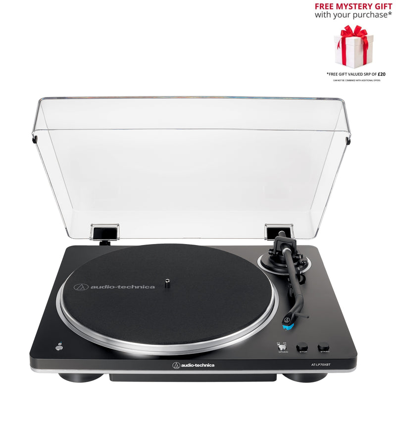 Audio-Technica AT-LP70XBT Fully Automatic Wireless Belt-Drive Bluetooth Turntable - Free Gift RRP 20!