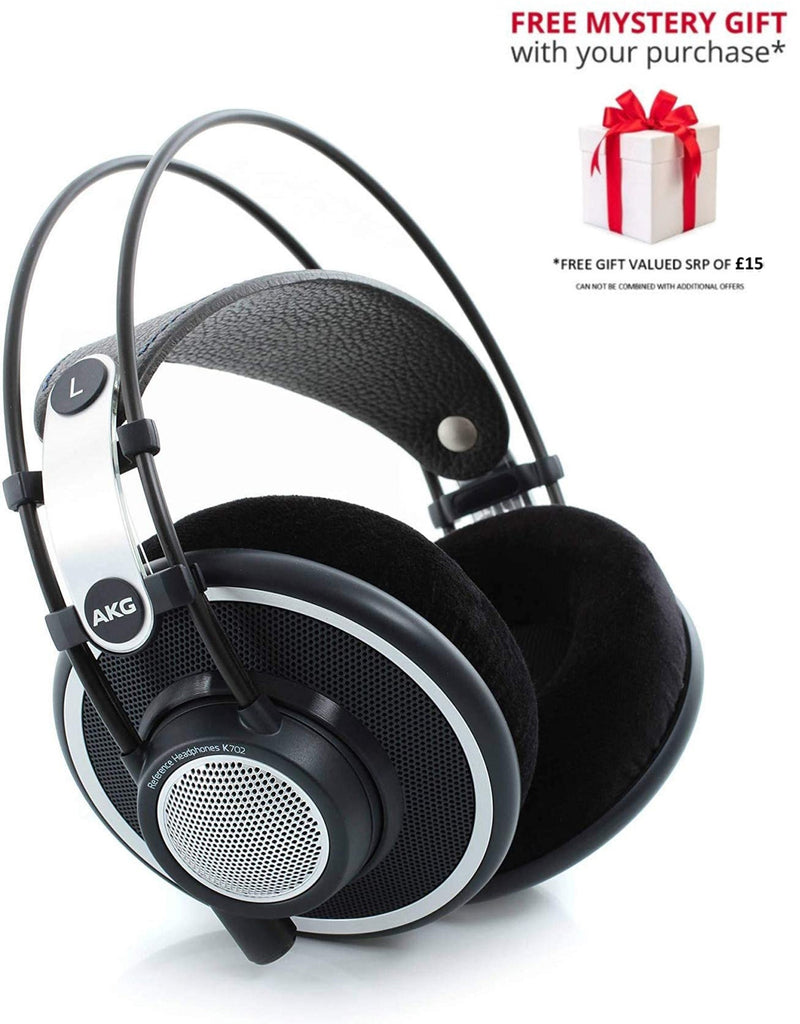 AKG K702 Open-Back Over-Ear Premium Studio Headphones - Free Gift RRP £15!