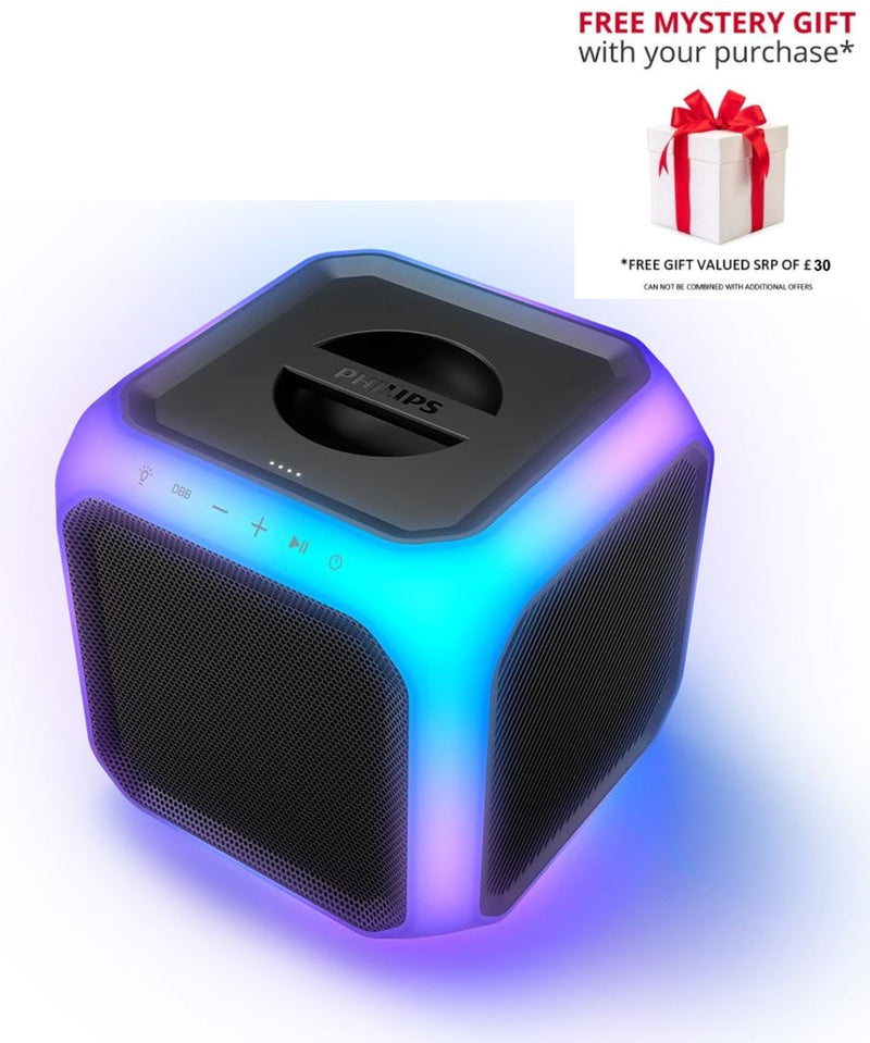 Philips TAX7207 Wireless Party Link Bluetooth Party Speaker - Free Gift RRP £30!