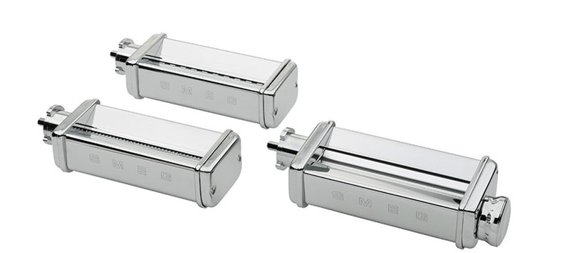 Smeg SMPC01 50's Retro Three Piece Pasta Roller and Cutter Set for SMF Stand Mixers- Free Gift RRP £15!