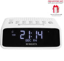 Roberts ORTUSDAB FM/DAB/DAB+ Bluetooth Digital Clock Radio - Free Gift RRP £15