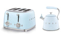 Smeg WKF01 Whistling Stovetop Kettle & TSF03 4-Slice Toaster Bundle