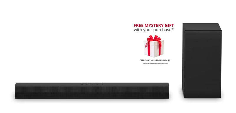 LG US40T Bluetooth Soundbar with Wireless Subwoofer Black - Free Gift RRP £30!