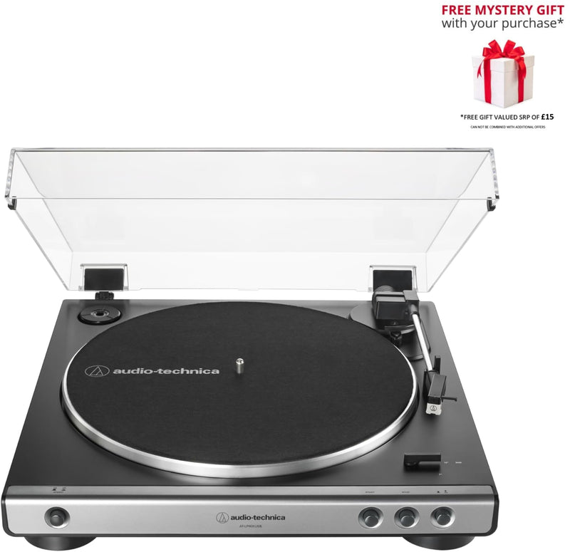 Audio Technica AT-LP60XUSB Fully Automatic Belt-Drive Turntable - Analog and USB - Free Gift RRP £15!