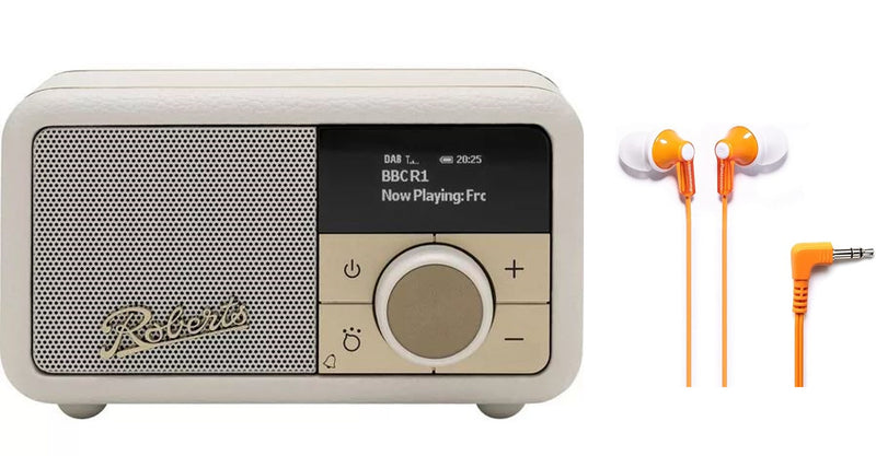 Roberts Revival Petite 2 DAB/DAB+/FM/BT Radio - Including Panasonic Headphone