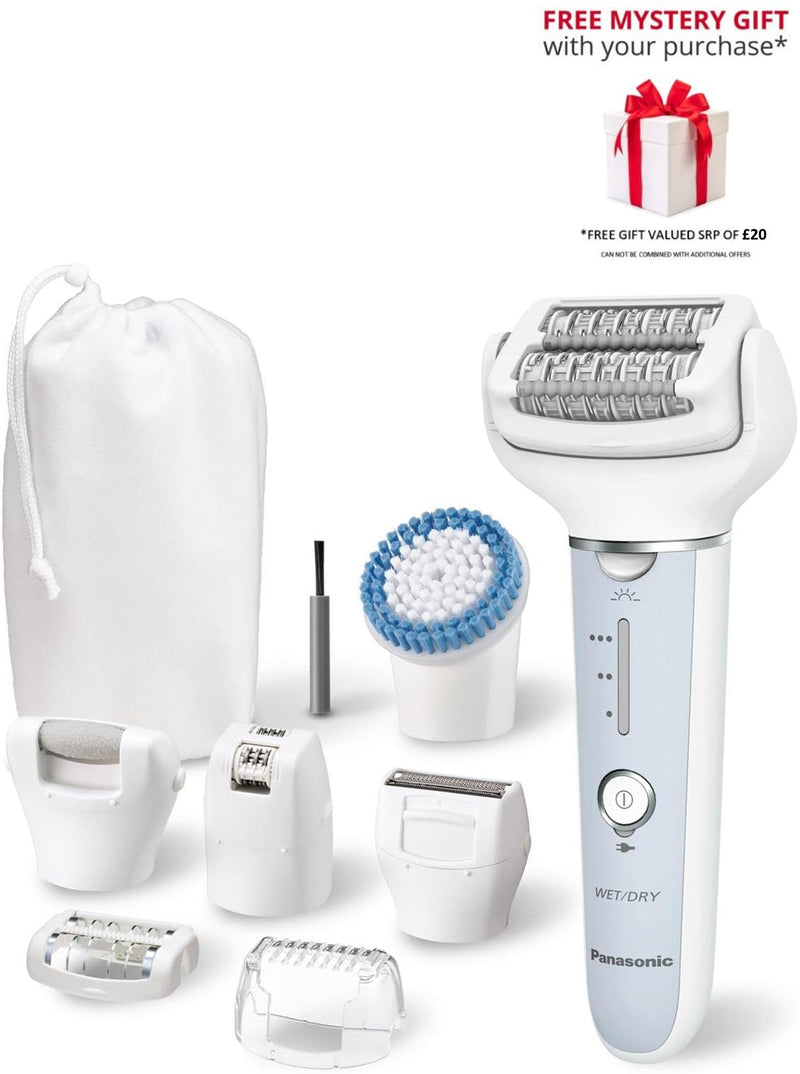 Panasonic ES-EY90-A511 Wet & Dry Epilator Double Disc with 60 Tweezers - Free Gift RRP £20!