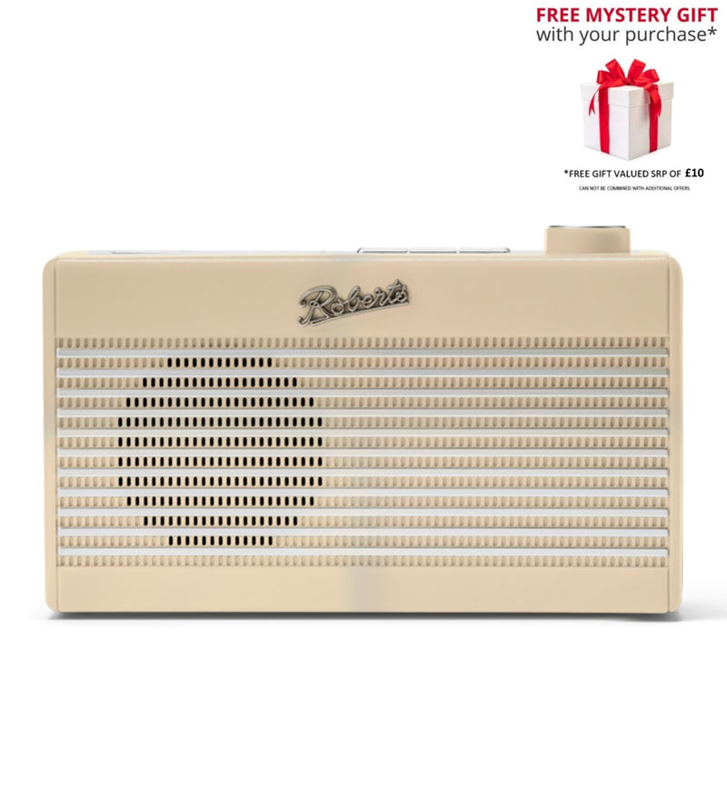 Roberts Rambler Mini FM/DAB/DAB+ Digital Radio, Bluetooth & Built-In Rechargeable Battery - Free Gift RRP £10!