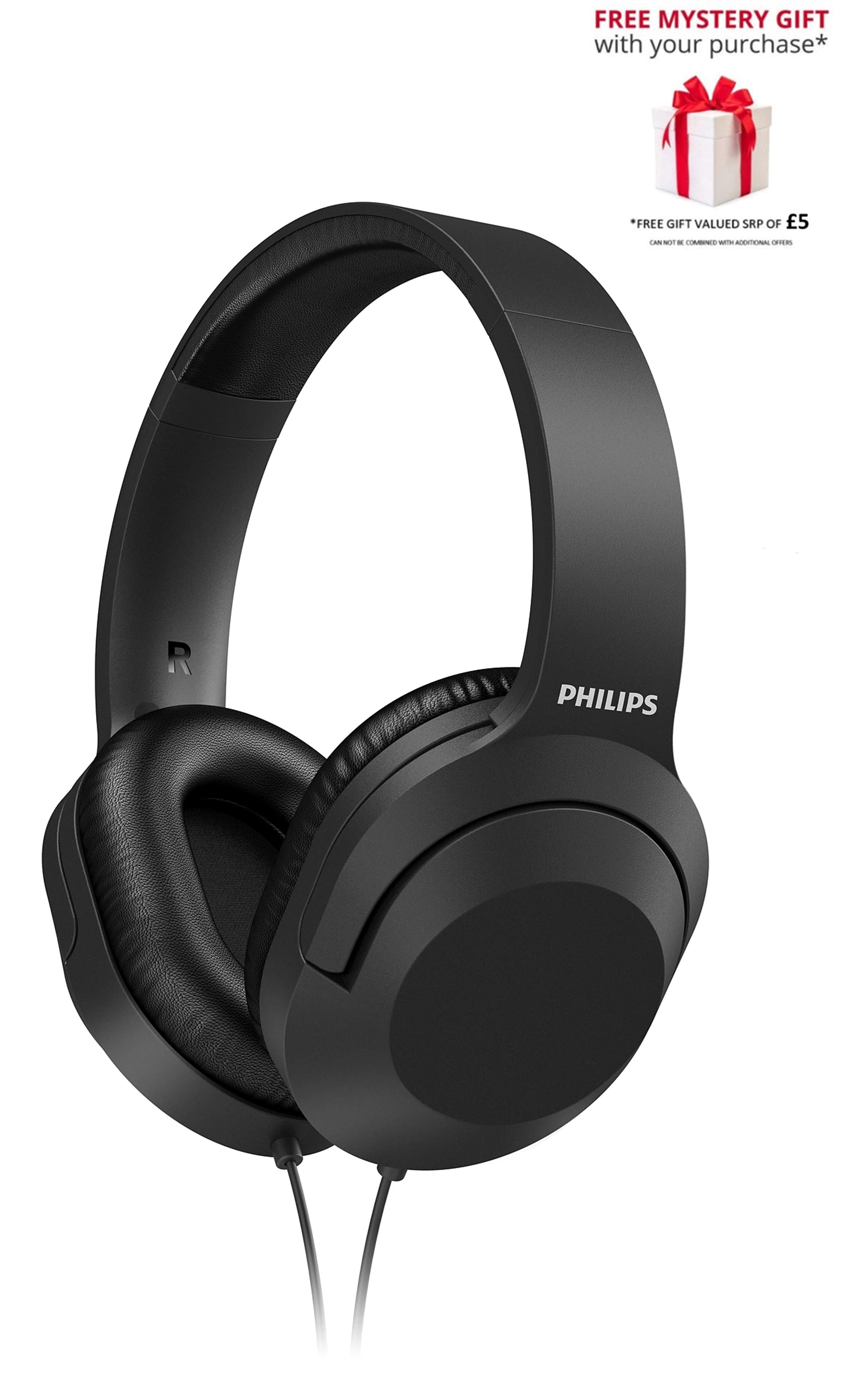 Black Philips TAH2005 wired over-ear headphones sold by MagicVision, with padded earcups and an adjustable headband.