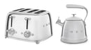 Smeg WKF01 Whistling Stovetop Kettle & TSF03 4-Slice Toaster Bundle