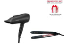 Panasonic EH-NE85 Heat Protection Hair Dryer & EH-HS99 Nanoe Ceramic Hair Straightener Bundle Set - Free Gift RRP £10!