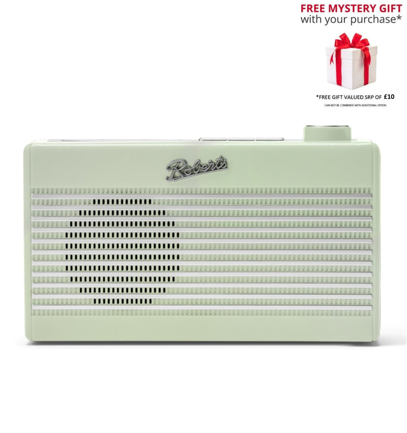 Roberts Rambler Mini FM/DAB/DAB+ Digital Radio, Bluetooth & Built-In Rechargeable Battery - Free Gift RRP £10!