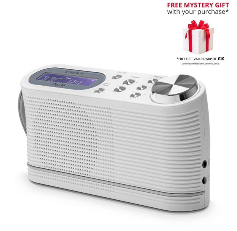 Roberts Play10 DAB/DAB plus/FM Digital Radio with Simple Presets - Free Gift RRP £10!