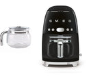 Smeg DCF02 Drip Filter Coffee Machine +DCG01 Glass Carafe Spare Jug Bundle