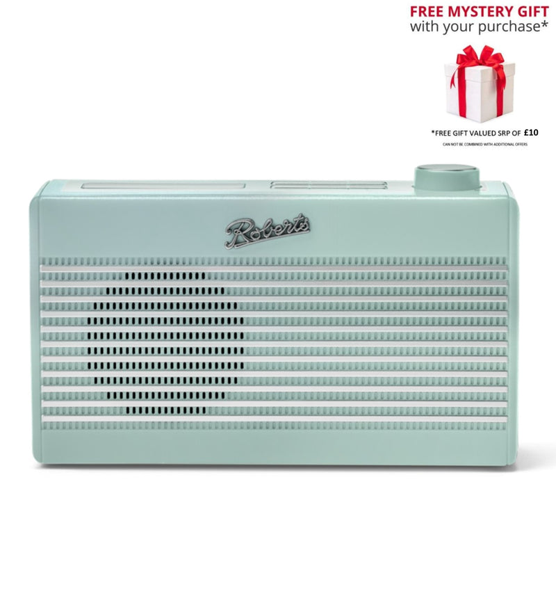 Roberts Rambler Mini FM/DAB/DAB+ Digital Radio, Bluetooth & Built-In Rechargeable Battery - Free Gift RRP £10!