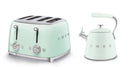 Smeg WKF01 Whistling Stovetop Kettle & TSF03 4-Slice Toaster Bundle