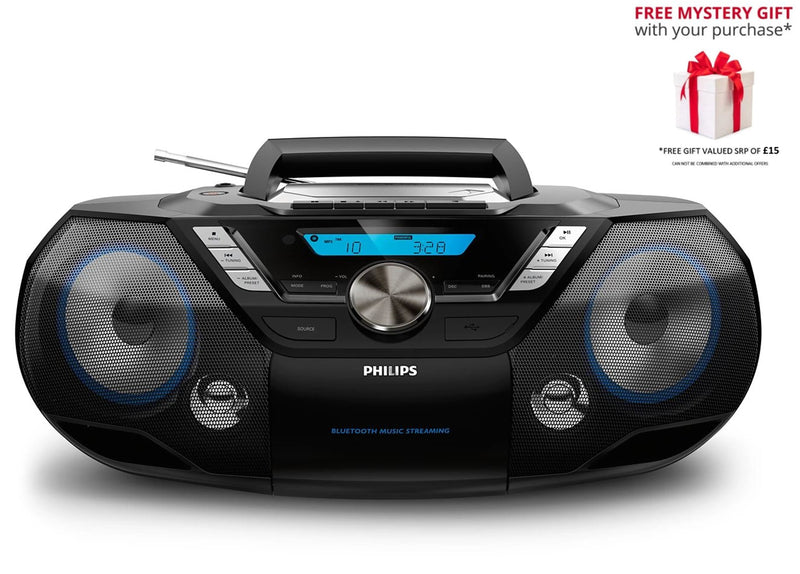 Philips AZB798T-12 Audio Portable CD player All-in-One Sound System - Free Gift RRP £15!