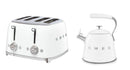 Smeg WKF01 Whistling Stovetop Kettle & TSF03 4-Slice Toaster Bundle