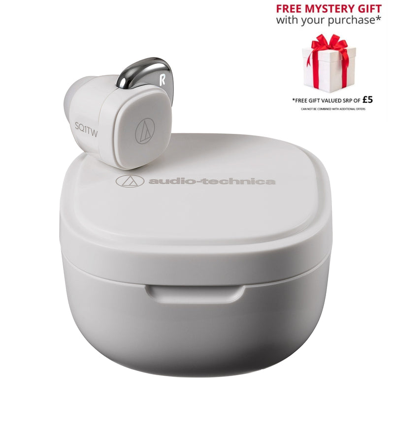 Audio-Technica ATH-SQ1TW Wireless Earbuds - Free Gift RRP £5!