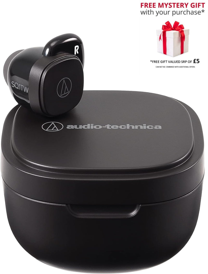 Audio-Technica ATH-SQ1TW Wireless Earbuds - Free Gift RRP £5!