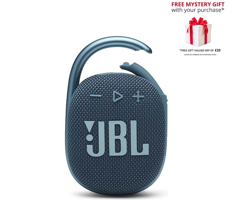 JBL Clip 4 Ultra-portable IPX7 Waterproof Speaker - Free Gift RRP £10!