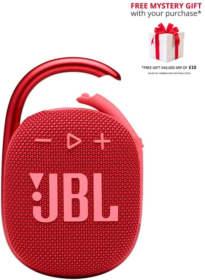 JBL Clip 4 Ultra-portable IPX7 Waterproof Speaker - Free Gift RRP £10!