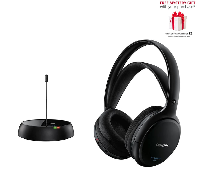 Philips RF-SHC5200 Wireless Hi-Fi Over-Ear Rechargeable Headphone - Free Gift RRP £5!